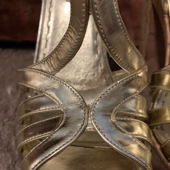 Prada metallic old chunky platform cork heel - Picture 4 of 8